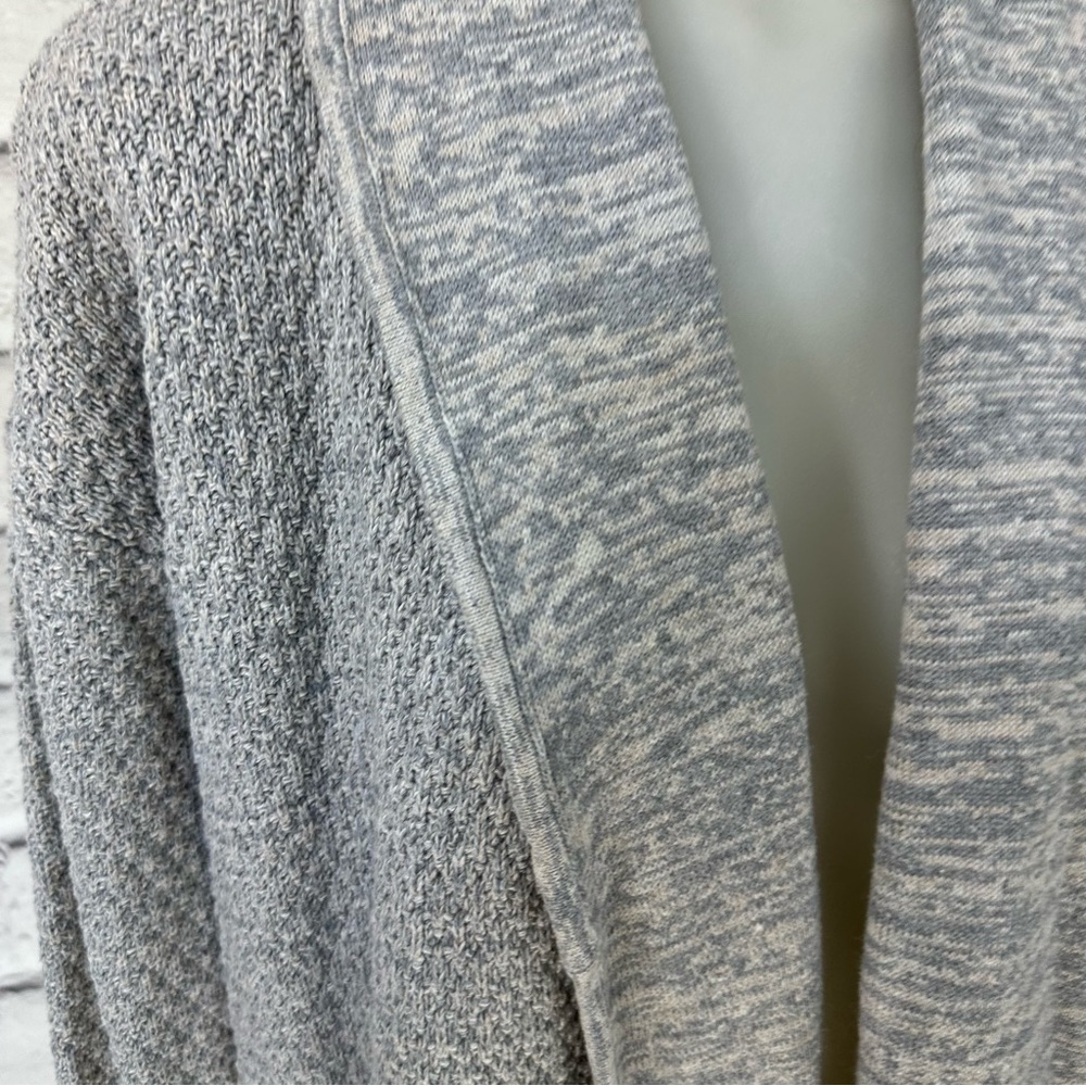 DAKINI Open Cardigan Sz S Thumb Grips Grips Wool Nylon Blend Gray Cable … - Picture 3 of 11